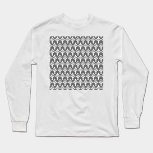 Grey diamond shaped motif pattern Long Sleeve T-Shirt